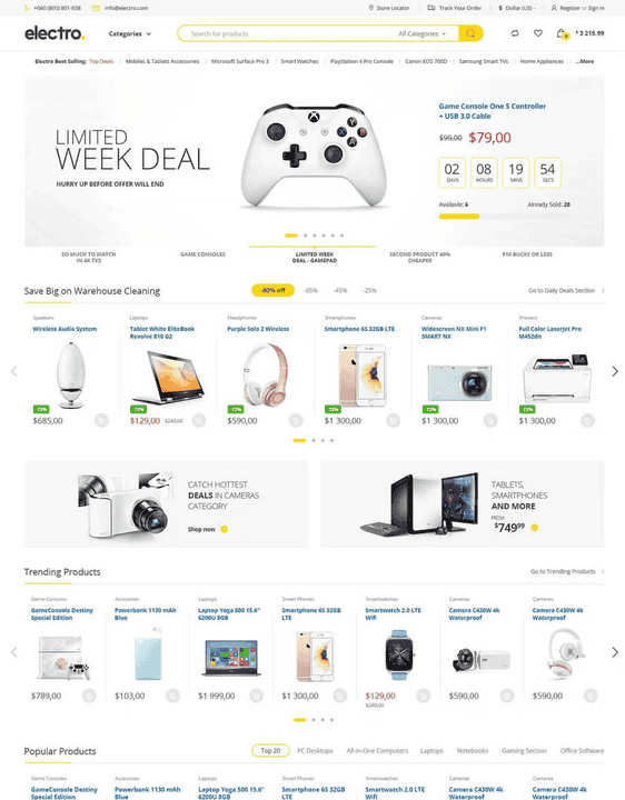 Electronics Store - Thème e-commerce Absolution