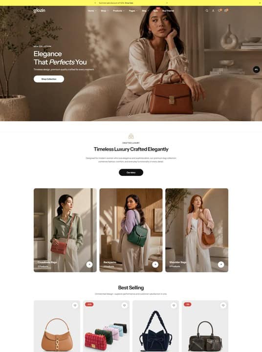 Glozin – Elegance - Thème e-commerce Absolution