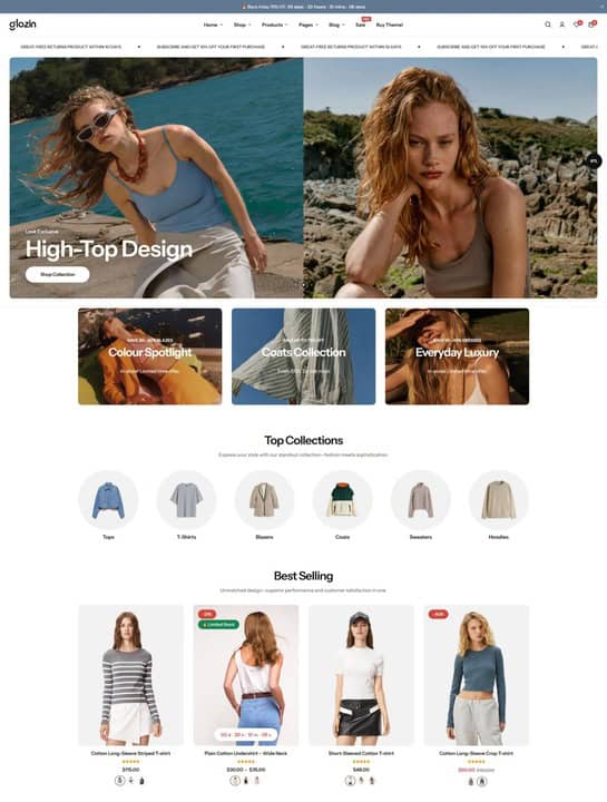 Glozin – Fashion - Thème e-commerce Absolution