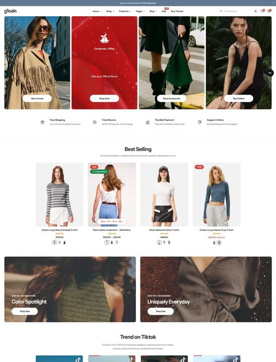 Glozin – Fashion - Thème e-commerce Absolution