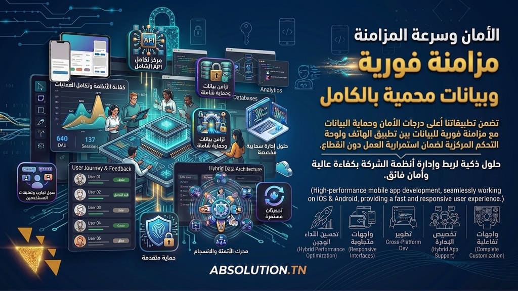 أمان ومزامنة بيانات تطبيقات الجوال